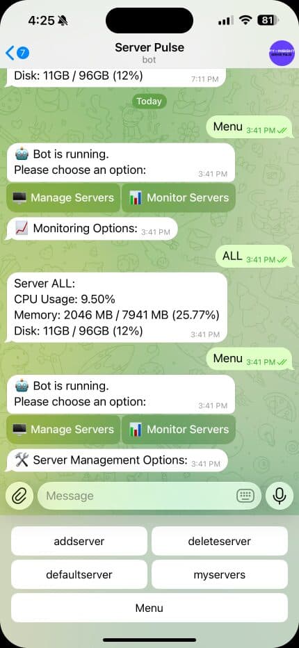 Server Pulse Telegram Bot preview